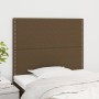 Cabeceros 2 unidades de tela marrón oscuro 80x5x78/88 cm de , Cabeceros y pies de cama - Ref: Foro24-3116169, Precio: 44,95 €...