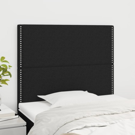 Cabeceros 2 unidades de tela negro 90x5x78/88 cm de , Cabeceros y pies de cama - Ref: Foro24-3116176, Precio: 47,88 €, Descue...