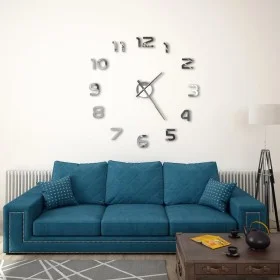 Modern 100 cm XXL silver 3D wall clock by vidaXL, Wall clocks - Ref: Foro24-50634, Price: 27,94 €, Discount: %