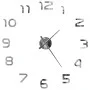 Reloj 3D de pared con diseño moderno 100 cm XXL plateado de vidaXL, Relojes de pared - Ref: Foro24-50634, Precio: 27,94 €, De...