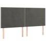 Cabeceros 4 unidades de terciopelo gris oscuro 80x5x78/88 cm de , Cabeceros y pies de cama - Ref: Foro24-3116247, Precio: 102...