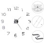 Reloj 3D de pared con diseño moderno 100 cm XXL plateado de vidaXL, Relojes de pared - Ref: Foro24-50634, Precio: 22,17 €, De...