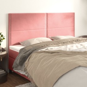 Cabeceros 4 unidades de terciopelo rosa 80x5x78/88 cm de , Cabeceros y pies de cama - Ref: Foro24-3116251, Precio: 100,43 €, ...