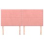 Cabeceros 4 unidades de terciopelo rosa 80x5x78/88 cm de , Cabeceros y pies de cama - Ref: Foro24-3116251, Precio: 100,43 €, ...