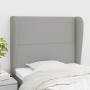 Cabecero con orejas de tela gris claro 83x23x118/128 cm de , Cabeceros y pies de cama - Ref: Foro24-3117790, Precio: 62,67 €,...