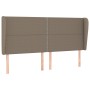 Cabecero con orejas de tela gris taupe 203x23x118/128 cm de , Cabeceros y pies de cama - Ref: Foro24-3117842, Precio: 110,78 ...