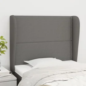 Cabecero con orejas de tela gris oscuro 93x23x118/128 cm de , Cabeceros y pies de cama - Ref: Foro24-3117799, Precio: 63,67 €...