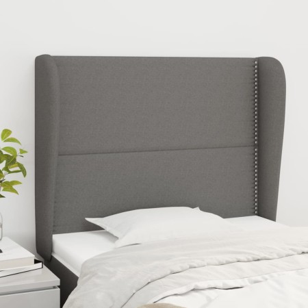 Cabecero con orejas de tela gris oscuro 93x23x118/128 cm de , Cabeceros y pies de cama - Ref: Foro24-3117799, Precio: 64,70 €...