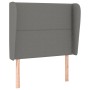 Cabecero con orejas de tela gris oscuro 93x23x118/128 cm de , Cabeceros y pies de cama - Ref: Foro24-3117799, Precio: 64,70 €...