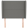 Cabecero con orejas de tela gris oscuro 93x23x118/128 cm de , Cabeceros y pies de cama - Ref: Foro24-3117799, Precio: 64,70 €...