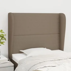 Cabecero con orejas de tela gris taupe 93x23x118/128 cm de , Cabeceros y pies de cama - Ref: Foro24-3117802, Precio: 63,19 €,...