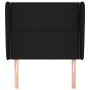 Cabecero con orejas de tela negro 93x23x118/128 cm de , Cabeceros y pies de cama - Ref: Foro24-3117800, Precio: 63,84 €, Desc...
