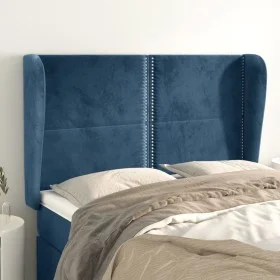 Kopfteil mit dunkelblauen Samtohren 147x23x118/128 cm von , Kopf- und Fußteile - Ref: Foro24-3117868, Preis: 124,85 €, Rabatt: %