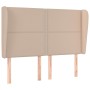 Cabecero con orejas cuero sintético capuchino 147x23x118/128 cm de , Cabeceros y pies de cama - Ref: Foro24-3117911, Precio: ...