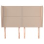 Cabecero con orejas cuero sintético capuchino 147x23x118/128 cm de , Cabeceros y pies de cama - Ref: Foro24-3117911, Precio: ...