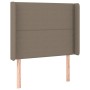 Cabecero con orejas de tela gris taupe 93x16x118/128 cm de , Cabeceros y pies de cama - Ref: Foro24-3119426, Precio: 60,04 €,...