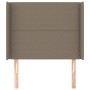 Cabecero con orejas de tela gris taupe 93x16x118/128 cm de , Cabeceros y pies de cama - Ref: Foro24-3119426, Precio: 60,04 €,...