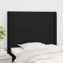 Cabecero con orejas de tela negro 103x16x118/128 cm de , Cabeceros y pies de cama - Ref: Foro24-3119432, Precio: 65,96 €, Des...
