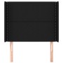 Cabecero con orejas de tela negro 103x16x118/128 cm de , Cabeceros y pies de cama - Ref: Foro24-3119432, Precio: 65,96 €, Des...