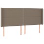 Cabecero con orejas de tela gris taupe 183x16x118/128 cm de , Cabeceros y pies de cama - Ref: Foro24-3119458, Precio: 100,70 ...