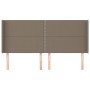 Cabecero con orejas de tela gris taupe 183x16x118/128 cm de , Cabeceros y pies de cama - Ref: Foro24-3119458, Precio: 100,70 ...