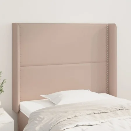 Kopfteil mit Ohren, Cappuccino-Kunstleder, 93 x 16 x 118/128 cm von , Kopf- und Fußteile - Ref: Foro24-3119523, Preis: 71,49 ...