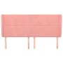 Cabecero con orejas de terciopelo rosa 163x23x118/128 cm de , Cabeceros y pies de cama - Ref: Foro24-3117875, Precio: 121,47 ...