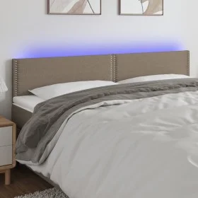 Kopfteil mit LED aus taupegrauem Stoff 160x5x78/88 cm von , Kopf- und Fußteile - Ref: Foro24-3121482, Preis: 60,33 €, Rabatt: %
