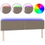 Kopfteil mit LED aus taupegrauem Stoff 160x5x78/88 cm von , Kopf- und Fußteile - Ref: Foro24-3121482, Preis: 60,33 €, Rabatt: %