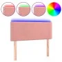 Pink velvet LED headboard 90x5x78/88 cm by , Headboards and footboards - Ref: Foro24-3121513, Price: 47,65 €, Discount: %