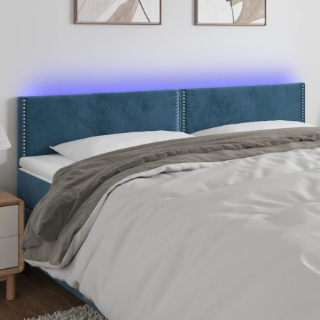 Cabecero con LED de terciopelo marrón oscuro 160x5x78/88 cm de , Cabeceros y pies de cama - Ref: Foro24-3121530, Precio: 63,7...