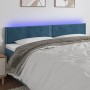 Cabecero con LED de terciopelo marrón oscuro 160x5x78/88 cm de , Cabeceros y pies de cama - Ref: Foro24-3121530, Precio: 63,7...