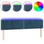 Dark brown velvet LED headboard 160x5x78/88 cm by , Headboards and footboards - Ref: Foro24-3121530, Price: 62,33 €, Discount: %