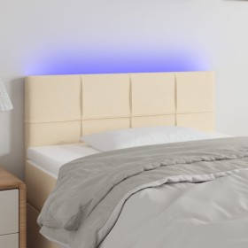 Cabecero con LED de tela color crema 80x5x78/88 cm de , Cabeceros y pies de cama - Ref: Foro24-3121591, Precio: 47,20 €, Desc...