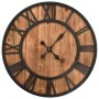 Vintage wall clock quartz movement wood metal 60 cm XXL by vidaXL, Wall clocks - Ref: Foro24-50646, Price: 75,43 €, Discount: %