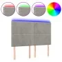 Headboard with LED lights light gray velvet 144x5x118/128 cm by , Headboards and footboards - Ref: Foro24-3122332, Price: 90,...