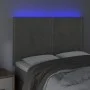 Headboard with LED lights light gray velvet 144x5x118/128 cm by , Headboards and footboards - Ref: Foro24-3122332, Price: 90,...