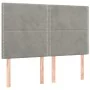 Headboard with LED lights light gray velvet 144x5x118/128 cm by , Headboards and footboards - Ref: Foro24-3122332, Price: 90,...