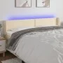 Kopfteil aus cremefarbenem Stoff mit LED 203x16x78/88 cm von , Kopf- und Fußteile - Ref: Foro24-3123123, Preis: 64,19 €, Raba...