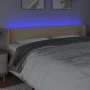 Kopfteil aus cremefarbenem Stoff mit LED 203x16x78/88 cm von , Kopf- und Fußteile - Ref: Foro24-3123123, Preis: 64,19 €, Raba...