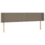 Headboard with LED in taupe gray fabric 183x16x78/88 cm by , Headboards and footboards - Ref: Foro24-3123114, Price: 64,26 €,...