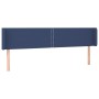 Cabecero con LED de tela azul 183x16x78/88 cm de , Cabeceros y pies de cama - Ref: Foro24-3123116, Precio: 64,76 €, Descuento: %