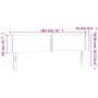Cabecero con LED de tela azul 183x16x78/88 cm de , Cabeceros y pies de cama - Ref: Foro24-3123116, Precio: 64,76 €, Descuento: %