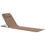 Folding beach mats 2 units steel and brown fabric by vidaXL, Loungers - Ref: Foro24-44331, Price: 48,62 €, Discount: %