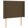 Cabecero con LED de tela marrón oscuro 93x16x118/128 cm de , Cabeceros y pies de cama - Ref: Foro24-3123893, Precio: 66,78 €,...
