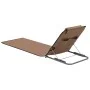 Folding beach mats 2 units steel and brown fabric by vidaXL, Loungers - Ref: Foro24-44331, Price: 48,62 €, Discount: %