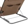 Folding beach mats 2 units steel and brown fabric by vidaXL, Loungers - Ref: Foro24-44331, Price: 48,62 €, Discount: %