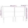 Dark gray fabric headboard with LED 183x16x118/128 cm by , Headboards and footboards - Ref: Foro24-3123923, Price: 106,08 €, ...