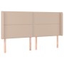 Cabecero con LED cuero sintético capuchino 183x16x118/128cm de , Cabeceros y pies de cama - Ref: Foro24-3124015, Precio: 129,...