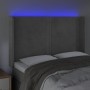 Cabecero con LED de terciopelo gris claro 147x16x118/128 cm de , Cabeceros y pies de cama - Ref: Foro24-3123956, Precio: 105,...